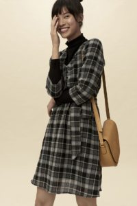 Amour Vert Black Plaid Dress