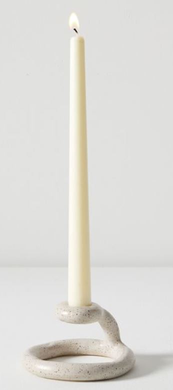 West Elm Candle Stick Speckled White