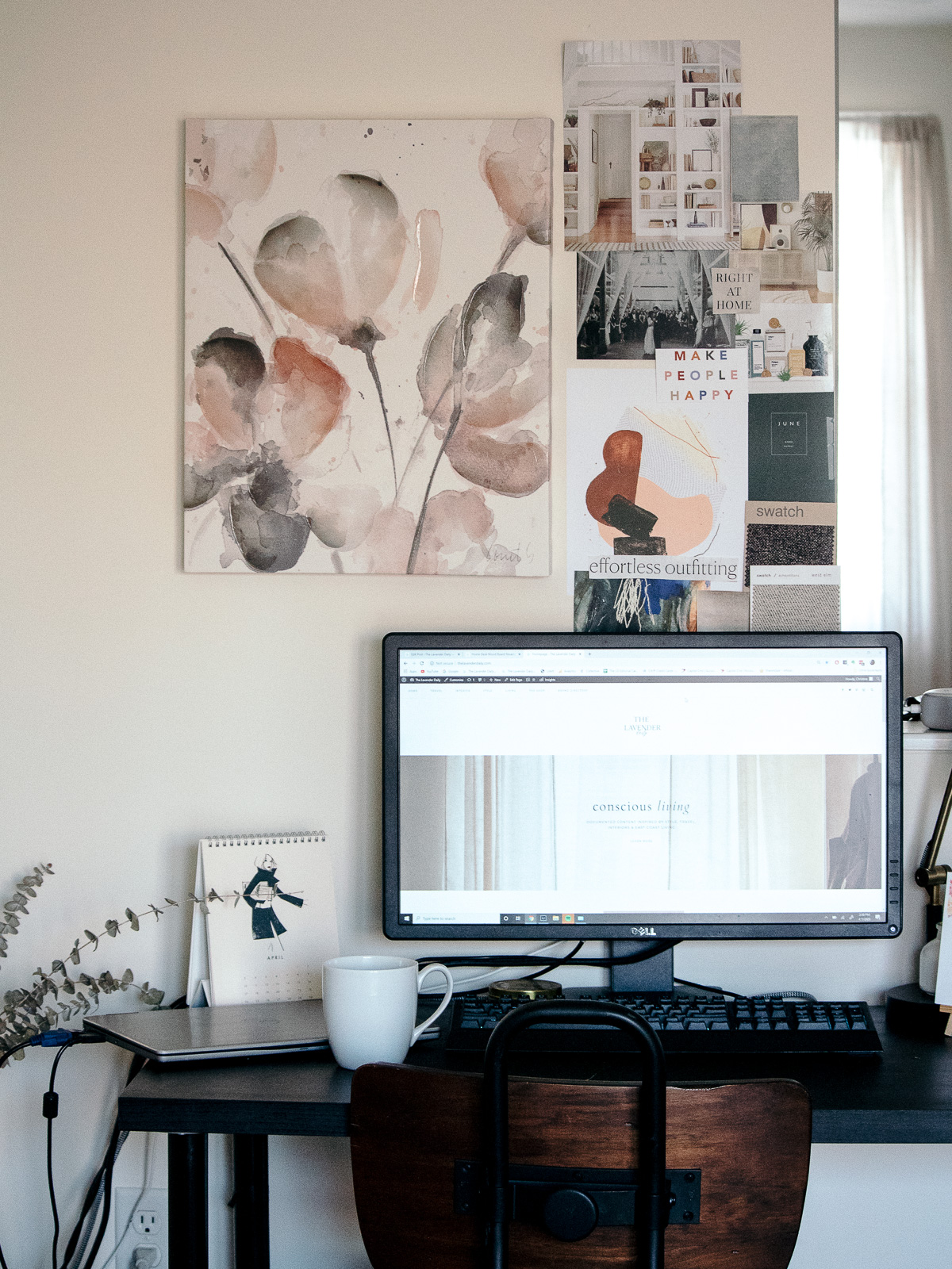 The Lavender Daily - Home Desk Mood Board Revamp