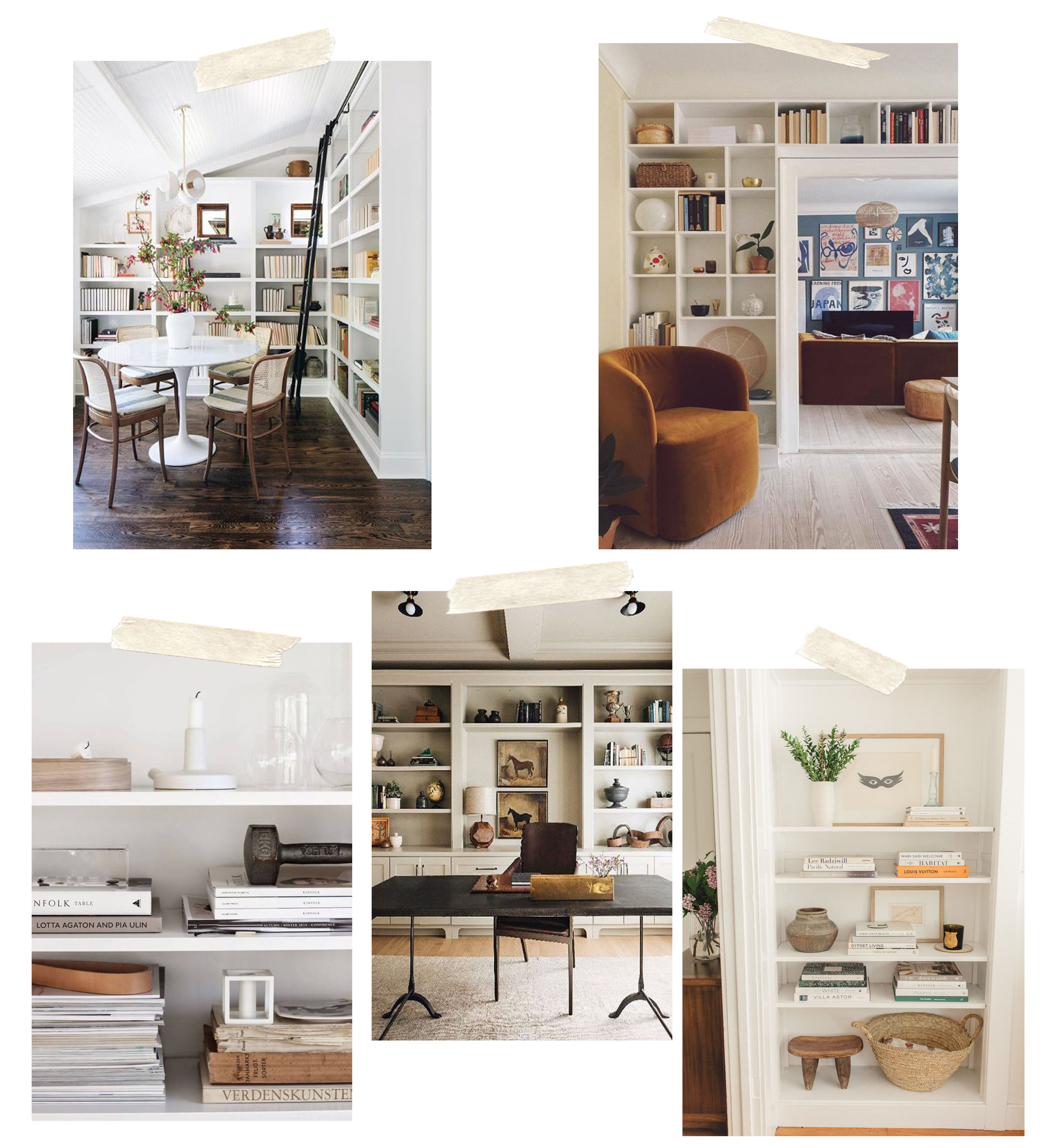 The Lavender Daily - Bookshelf Mood Board